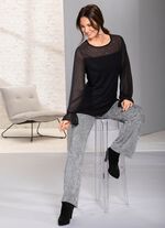 Exzellentes Shirt mit Chiffon-Verarbeitung 