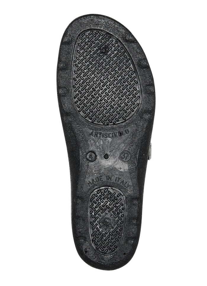 Zweierpack klassische Damen-Pantoletten, Weite H, mit Klettverschluss 1X WEISS, 1X SCHWARZ