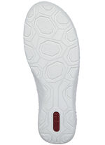 Rieker Schnür-Bootie aus originell bedrucktem Synthetikmaterial SILBERGRAU-BLEU