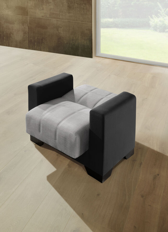 Moderne Polstermöbel mit Bonnellfederkern SCHWARZ-SILBER