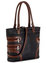 Laurina Tasche aus Rind-Nappaleder SCHWARZ-BRAUN