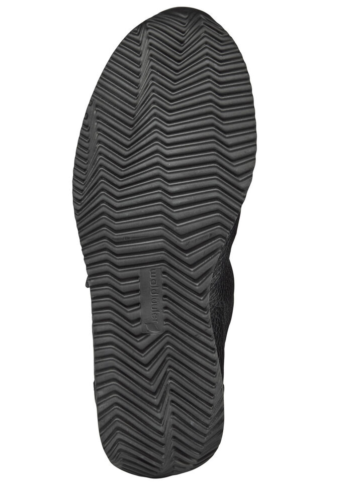 Waldläufer, leichte Damen-Sneaker, Weite H, mit herausnehmbarem Fußbett SCHWARZ