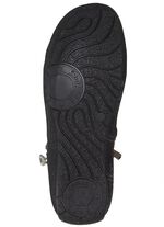 Andrea Conti Schn&uuml;r-Bootie mit reptilgepr&auml;gtem Einsatz und Zier-Rei&szlig;verschluss SCHWARZ