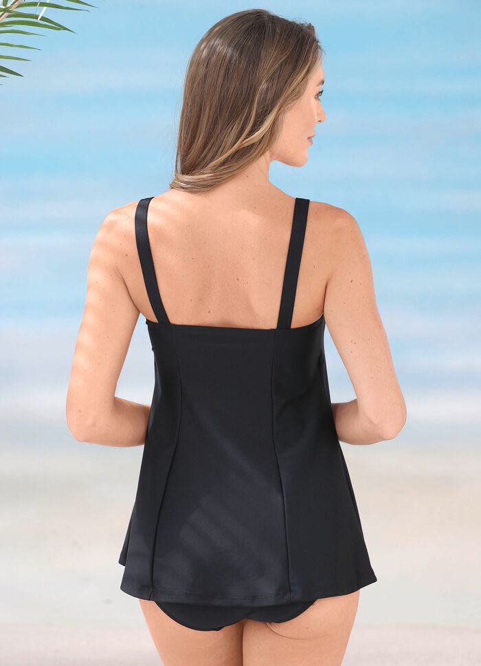 Schwab Badeanzug in Bandeauform, mit R&ouml;ckchenteil und Vollkorsage 