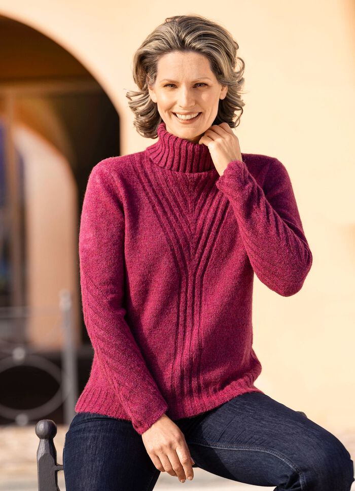 Pullover in sehr kuschliger Flauschqualit&auml;t BEERE