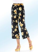 Culotte mit sch&ouml;ner Floral-Dessinierung SCHWARZ-GELB