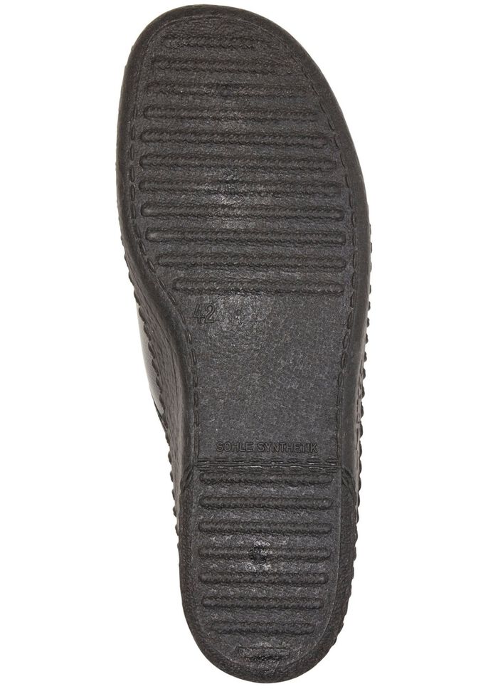 Klassische Herren-Pantoletten, mit anatomisch geformtem Fu&szlig;bett SCHWARZ