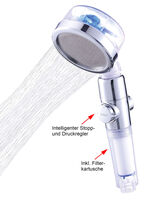 Duschkopf Aquadon EcoTornado mit genialem Turbinen-Effekt BLAU