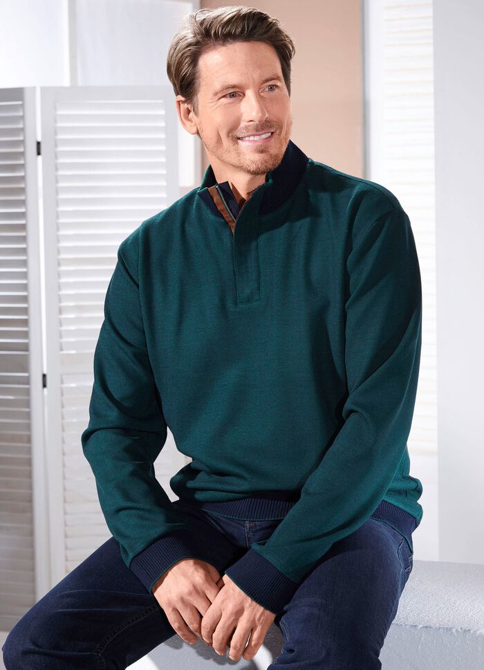 Stehkragen-Shirt in 3 Farben 