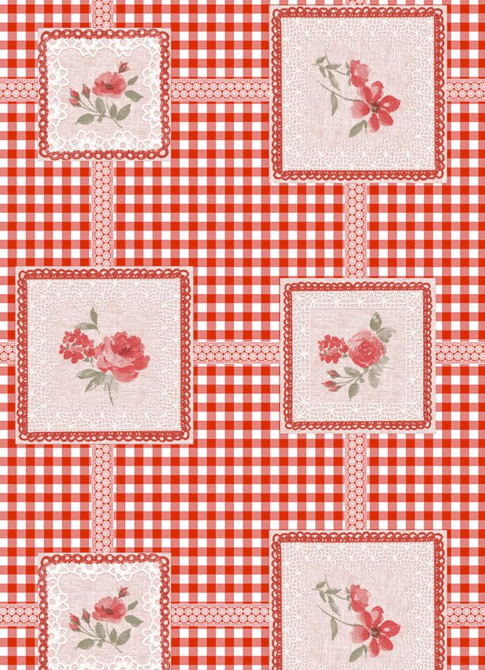 Pflegeleichte Wachstuch-Tischdecke ROT