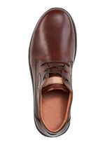 Schn&uuml;r-Boots aus schattiertem Rind-Nappaleder BRAUN