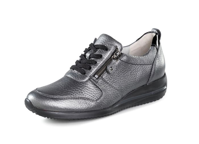 Waldl&auml;ufer, leichte Damen-Sneaker, Weite H, mit herausnehmbarem Fu&szlig;bett ALTSILBER