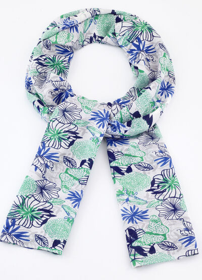 Schal mit Fantasieblüten-Dessin 