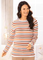 Pullover mit Ringelmuster ECRU-TERRA-MULTICOLOR