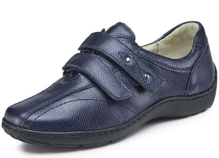 Waldl&auml;ufer, bequeme Damen-Slipper, Weite H, mit herausnehmbarem Fu&szlig;bett 