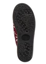 Zweierpack Pantoffeln aus samtig, weichem, bedrucktem Textilmaterial 1X BLAU, 1X BORDEAUX