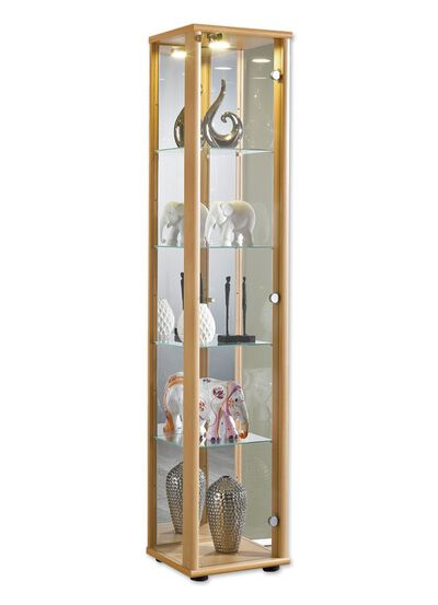 Vitrine, 1-t&uuml;rig, mit LED-Beleuchtung 