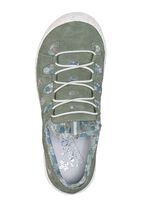 Rieker Slipper aus weichem Nubukmaterial SCHILFGR&Uuml;N-BUNT