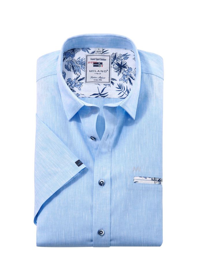Hemd von "Milano Italy" in 2 Farben BLEU MELIERT