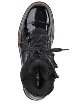 Waldl&auml;ufer Schn&uuml;r-Stiefelette mit kuscheligem Kragen aus Lammfell 