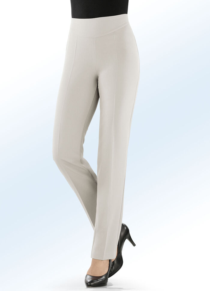 Hose in eleganter Schnittführung HELLBEIGE