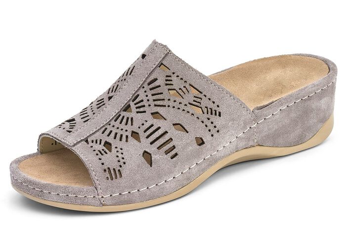 Mubb Pantolette mit antiker Lochung TAUPE
