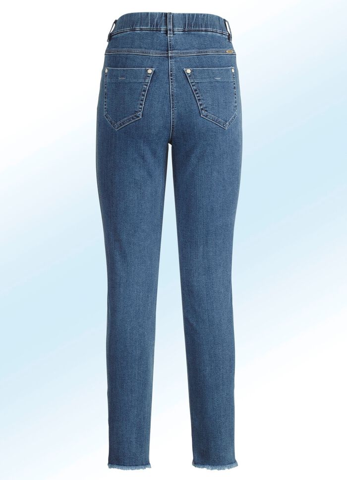 Magic-Jeans mit angesagtem Fransensaum 