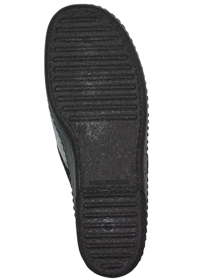 Pantoffel aus weichem Veloursmaterial ANTHRAZIT-GRAU