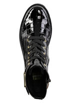 Remonte, stylische Damen-Stiefeletten, Winterschuhe, Weite G, mit herausnehmbarem Fu&szlig;bett SCHWARZ-GOLD