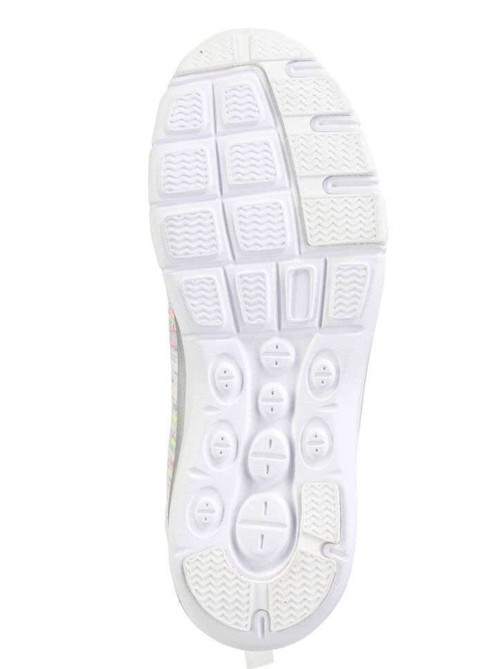 ELENA EDEN, trendige Damen-Sneaker, mit herausnehmbarem Fu&szlig;bett WEISS-BUNT