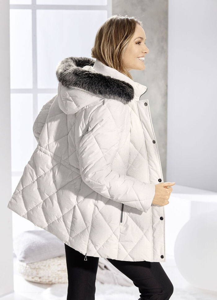 Jacke mit Reißverschluss an den Seitenschlitzen NATURWEISS