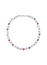 Halskette mit Kristallen in Pink 