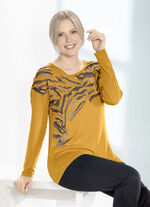 Shirt mit Kontrast-Druck in 3 Farben MESSING