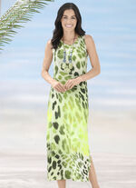 Laurina Kleid mit Allover-Druckdessin, ärmellos 