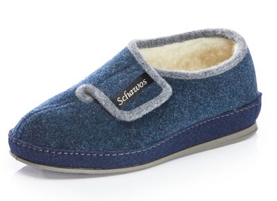Gef&uuml;tterte Damen-Hausschuhe, mit Klettverschluss 