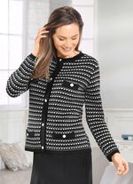 Strickjacke mit aufwendigem Strukturmix 