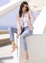 Jeans mit floralem Druck 