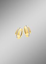 Tolle Klappcreolen mit synth. Zirkonia 