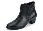 Stiefelette mit seitlichem Elastikeinsatz SCHWARZ