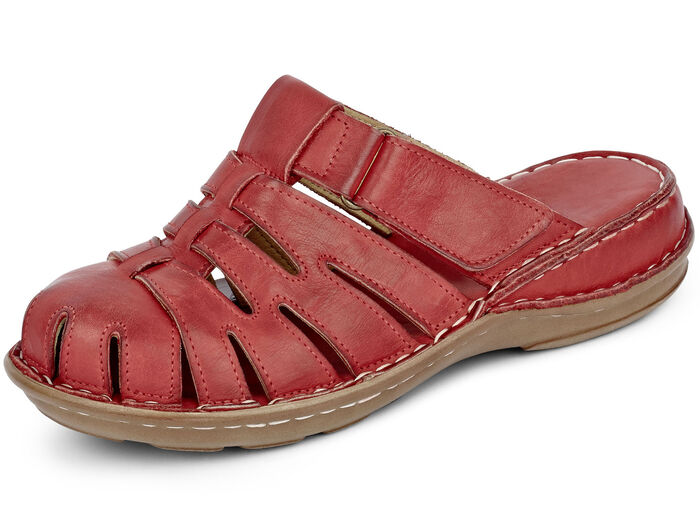 Gemini Clog aus schattiertem Rind-Nappaleder ROT