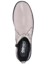 Gemini Stiefelette aus teilweise bedrucktem Rind-Nappaleder KIESEL