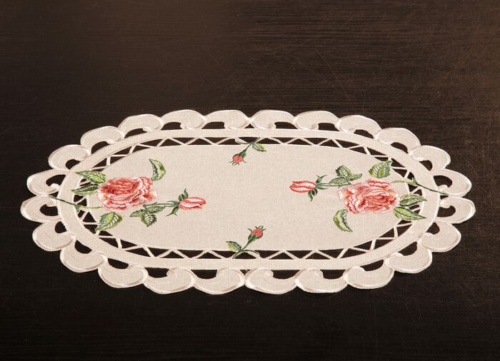 Tisch- und Raumdekoration mit Rosendessin BUNT