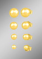 Elegantes vergoldetes Ohrstecker-Set, 4 Paar 