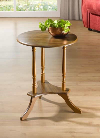 Teilmassiver Beistelltisch 