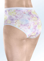 Dreierpack Slips mit elastischen Abschl&uuml;ssen WEISS-BUNT