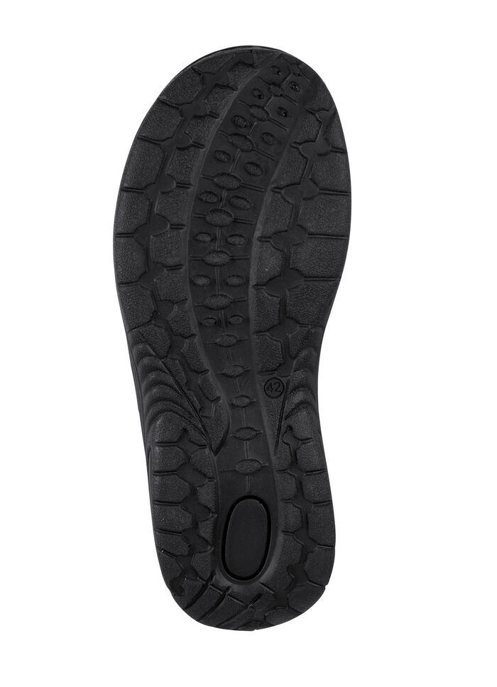 Sandale aus gefettetem, schattiertem Rindleder SCHWARZ