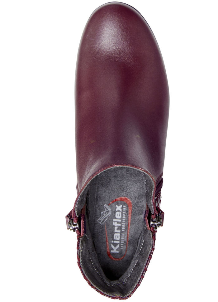 ELENA EDEN, elegante Damen-Stiefeletten, Weite G, mit herausnehmbarem Fu&szlig;bett BURGUND