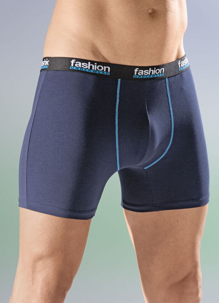 Viererpack Pants mit Elastikbund, uni 