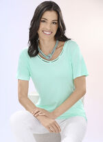 Shirt mit interessanter Verarbeitung in 2 Farben MINT