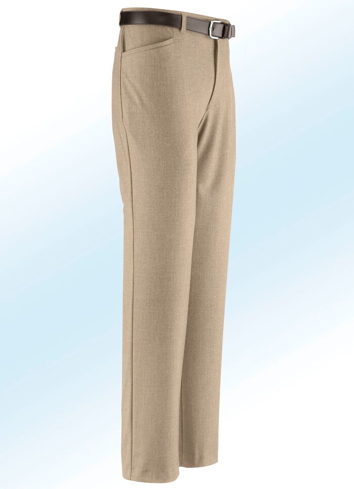 "Klaus-Modelle"-Hose mit G&uuml;rtel in 5 Farben BEIGE
